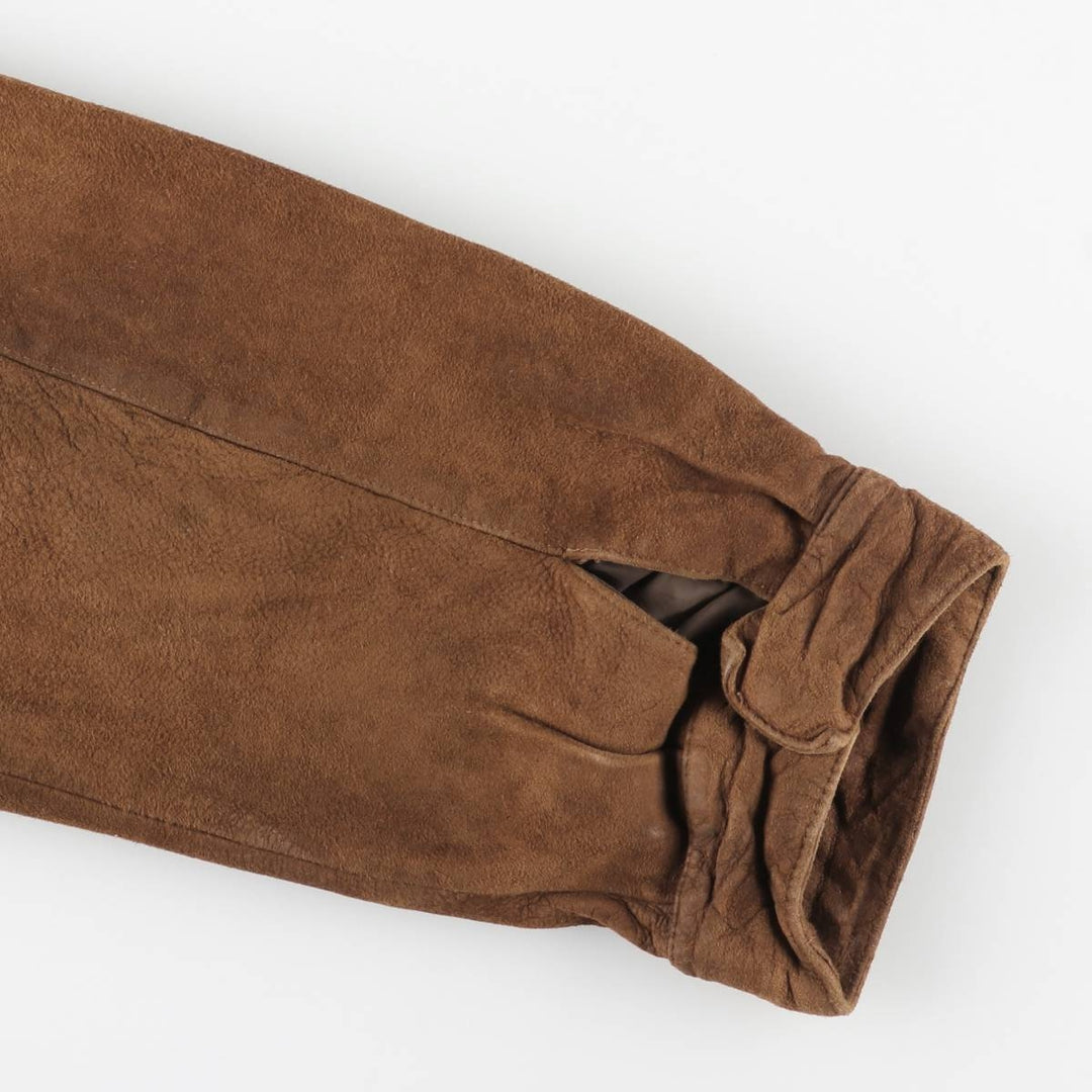 Wilsons Leather Swing Top Suede Leather Sports Jacket, Men's Size XL Genuine Leather Suede Leather brown type Vintage Second Hand