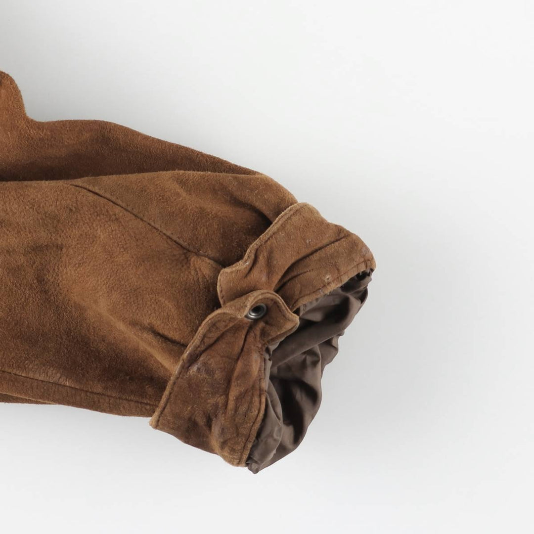 Wilsons Leather Swing Top Suede Leather Sports Jacket, Men's Size XL Genuine Leather Suede Leather brown type Vintage Second Hand