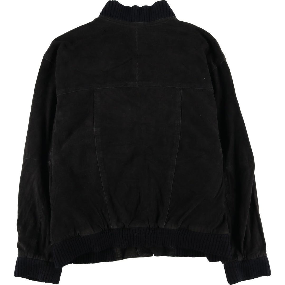 Vintage Balster Jacket, Suede Leather Blouson, Men's Size M Genuine Leather Suede Leather black type Vintage Second Hand