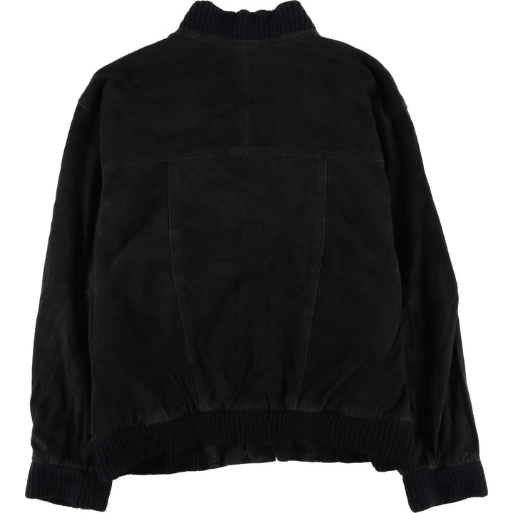 Vintage Balster Jacket, Suede Leather Blouson, Men's Size M Genuine Leather Suede Leather black type Vintage Second Hand