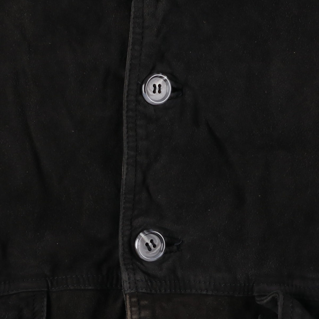 Vintage Balster Jacket, Suede Leather Blouson, Men's Size M Genuine Leather Suede Leather black type Vintage Second Hand