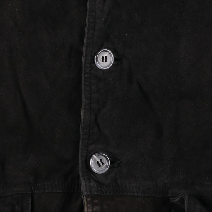 Vintage Balster Jacket, Suede Leather Blouson, Men's Size M Genuine Leather Suede Leather black type Vintage Second Hand