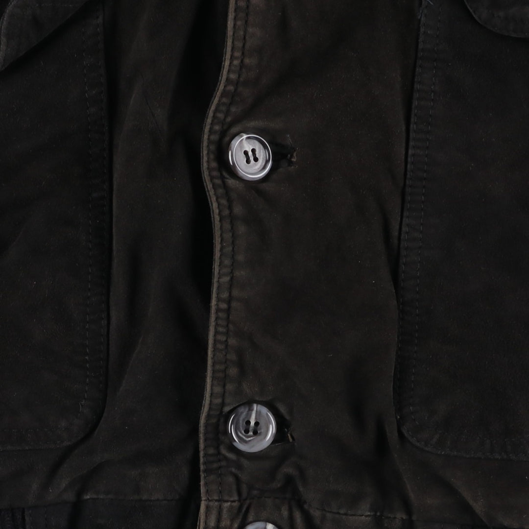Vintage Balster Jacket, Suede Leather Blouson, Men's Size M Genuine Leather Suede Leather black type Vintage Second Hand