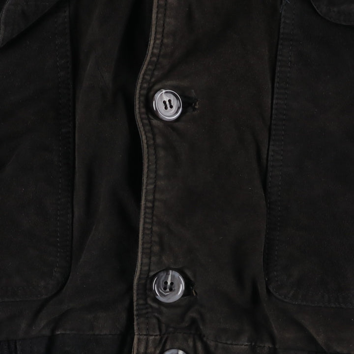 Vintage Balster Jacket, Suede Leather Blouson, Men's Size M Genuine Leather Suede Leather black type Vintage Second Hand