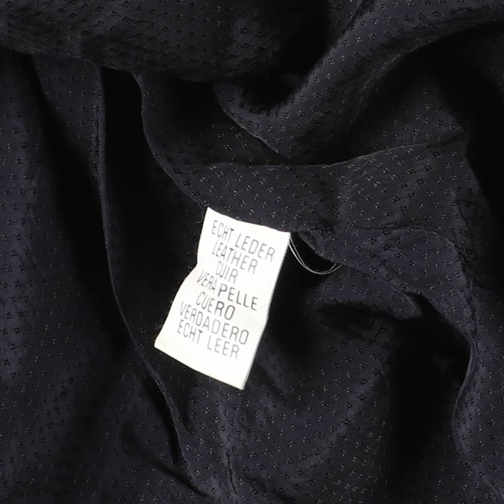 Serge and Herve PARIENTE Balster Jacket, Suede Leather Blouson, Men's XL Genuine Leather Suede Leather navy blue type Vintage Second Hand