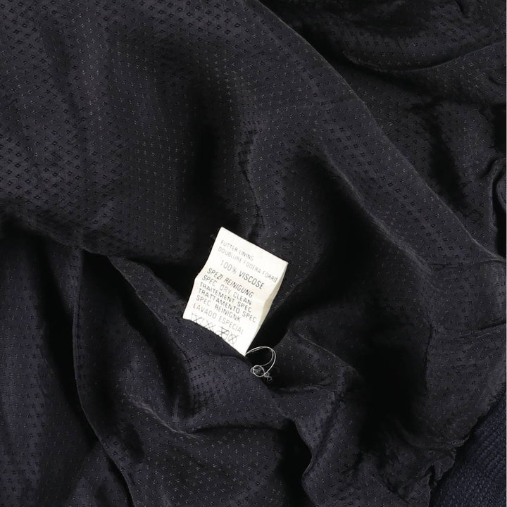 Serge and Herve PARIENTE Balster Jacket, Suede Leather Blouson, Men's XL Genuine Leather Suede Leather navy blue type Vintage Second Hand