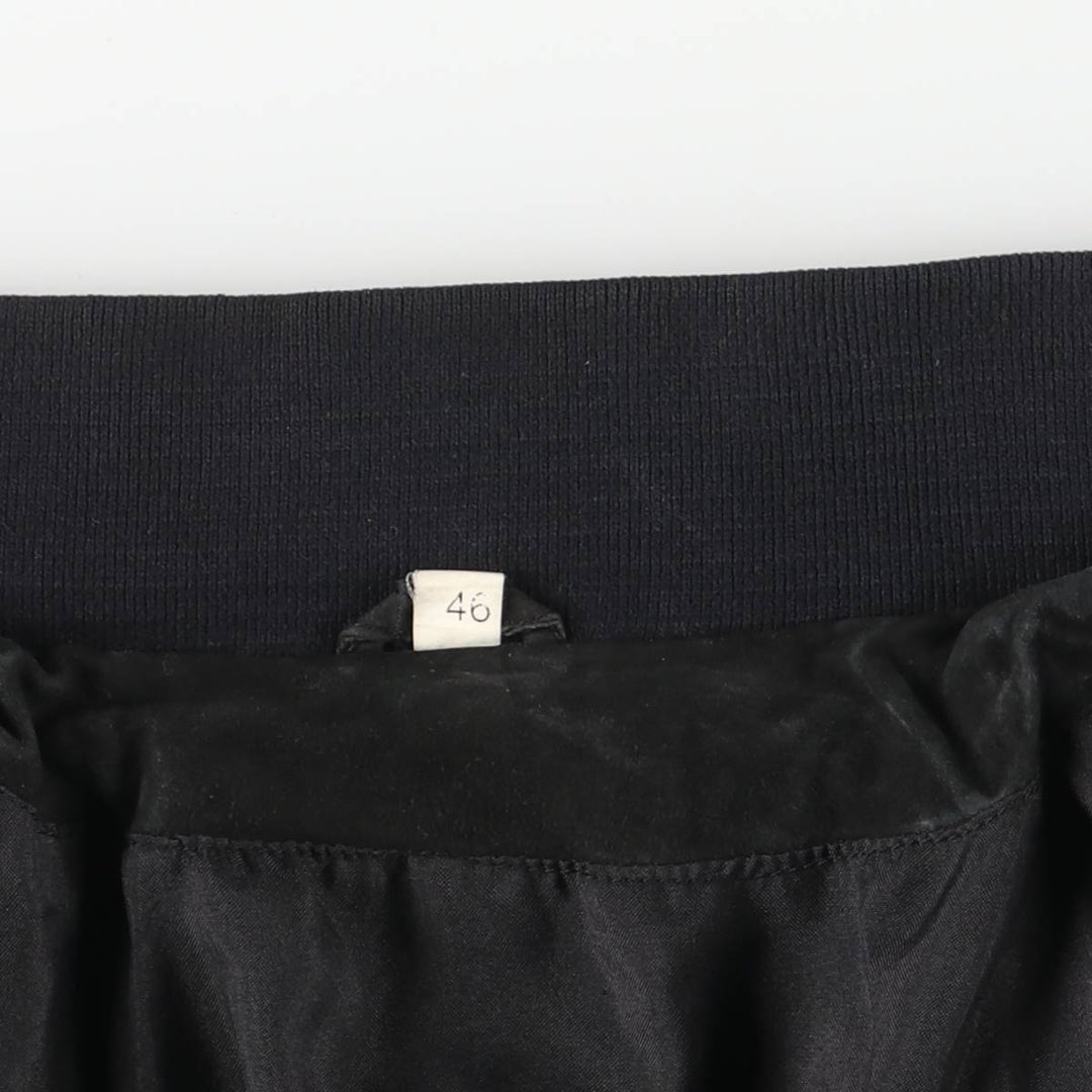 Balster Jacket, Suede Leather Blouson, Men's Size L genuine leather black type Vintage Second Hand