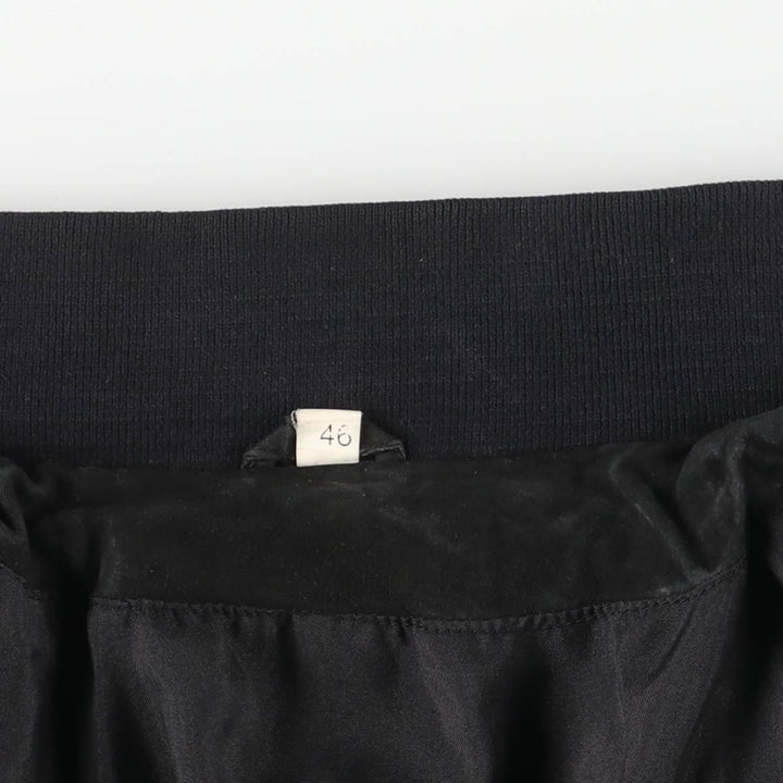 Balster Jacket, Suede Leather Blouson, Men's Size L genuine leather black type Vintage Second Hand
