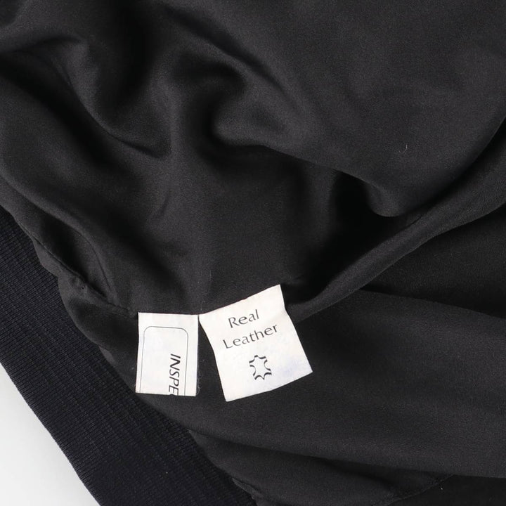 Balster Jacket, Suede Leather Blouson, Men's Size L genuine leather black type Vintage Second Hand