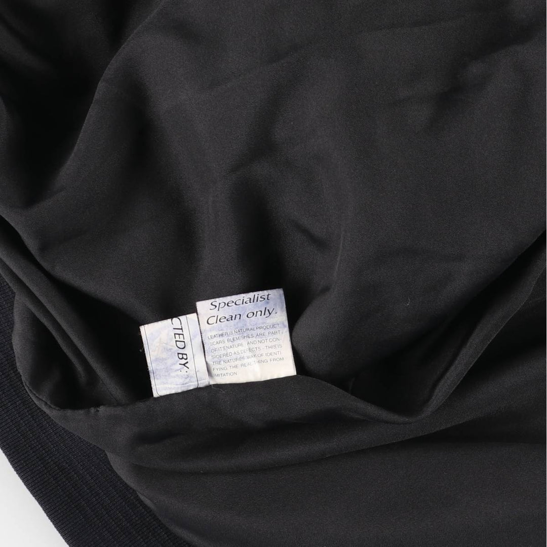 Balster Jacket, Suede Leather Blouson, Men's Size L genuine leather black type Vintage Second Hand