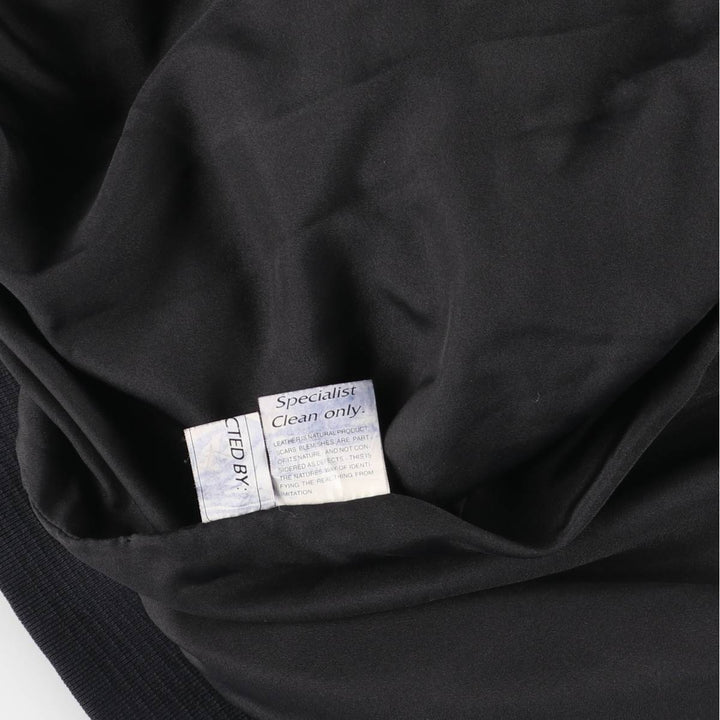 Balster Jacket, Suede Leather Blouson, Men's Size L genuine leather black type Vintage Second Hand