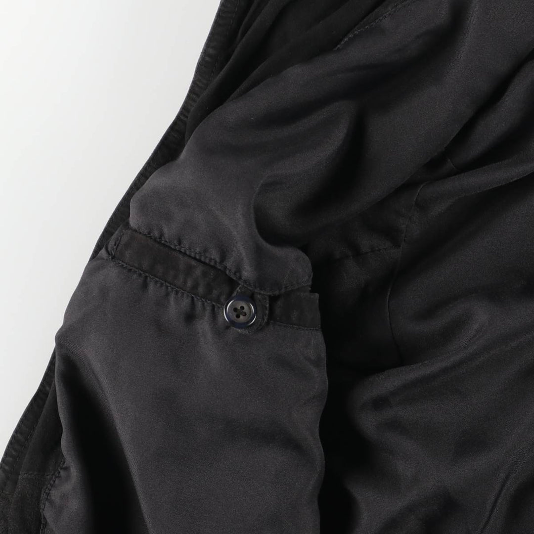 Balster Jacket, Suede Leather Blouson, Men's Size L genuine leather black type Vintage Second Hand