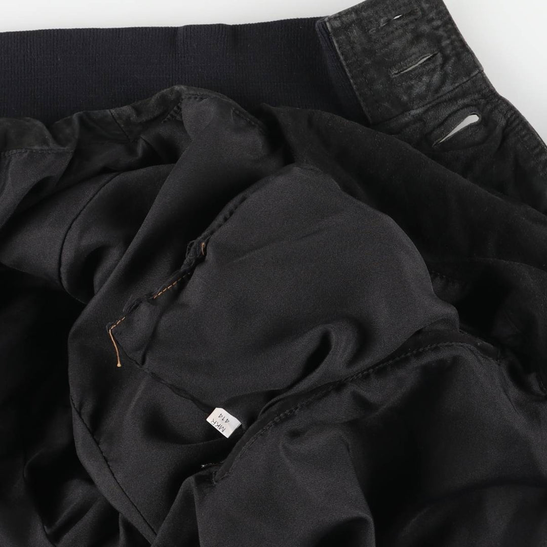 Balster Jacket, Suede Leather Blouson, Men's Size L genuine leather black type Vintage Second Hand