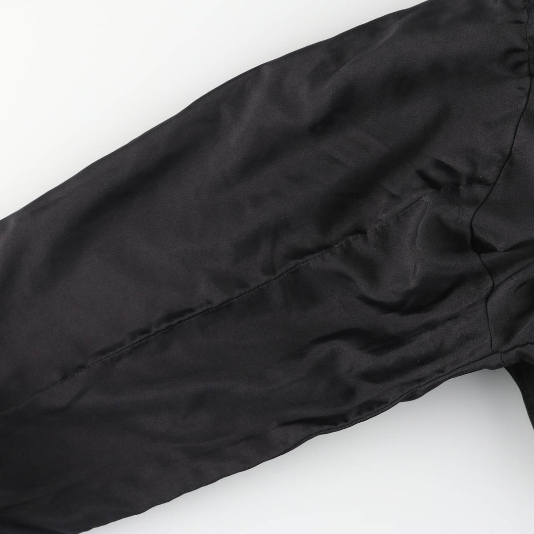 Balster Jacket, Suede Leather Blouson, Men's Size L genuine leather black type Vintage Second Hand