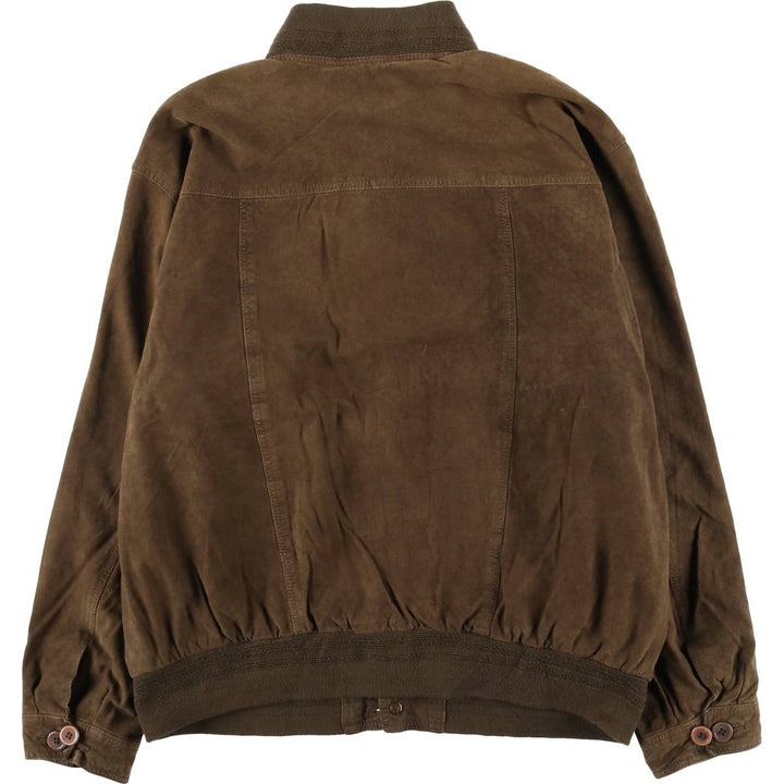 MADDOX Balster Jacket, Suede Leather Blouson, Men's Size L, Vintage Genuine Leather Suede Leather brown type Vintage Second Hand
