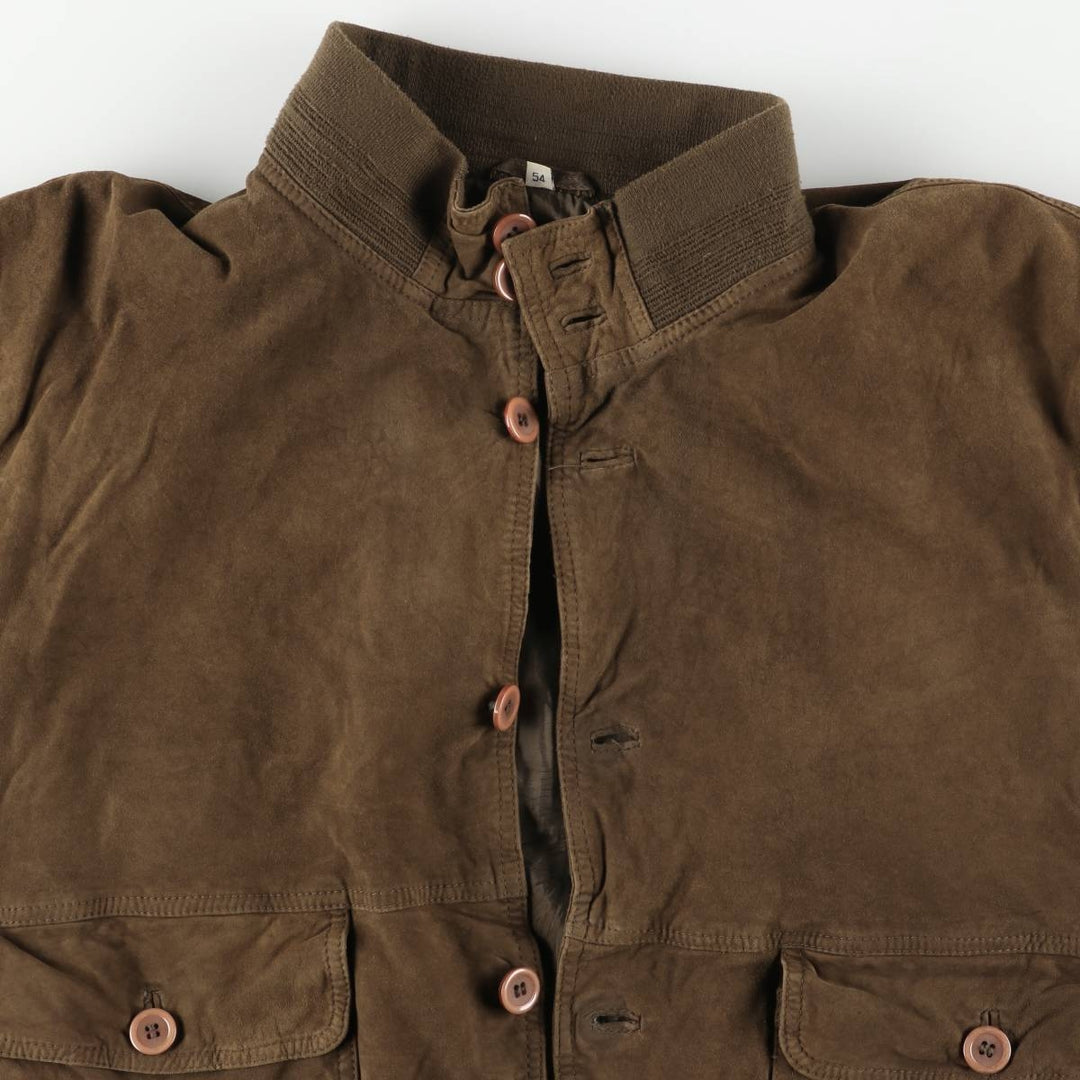 MADDOX Balster Jacket, Suede Leather Blouson, Men's Size L, Vintage Genuine Leather Suede Leather brown type Vintage Second Hand