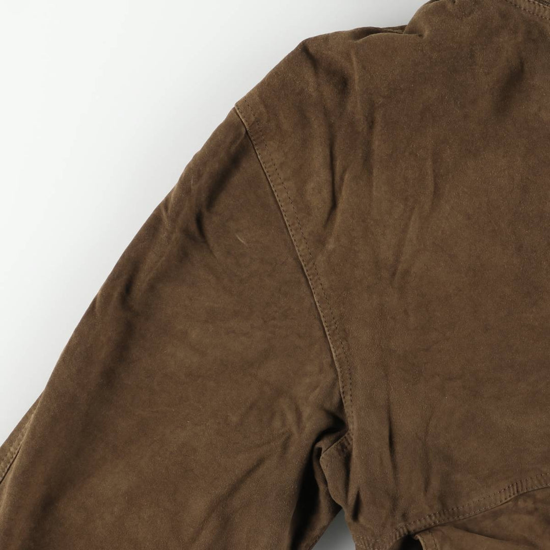 MADDOX Balster Jacket, Suede Leather Blouson, Men's Size L, Vintage Genuine Leather Suede Leather brown type Vintage Second Hand
