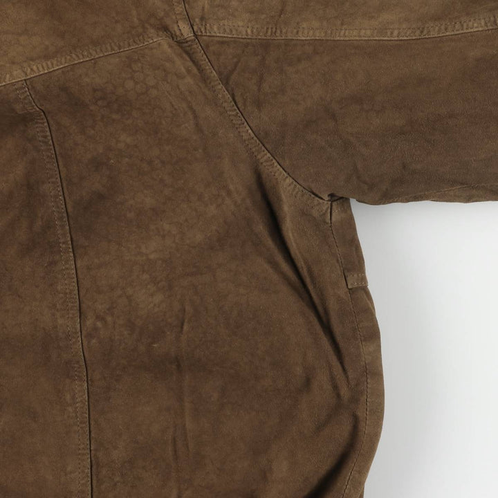 MADDOX Balster Jacket, Suede Leather Blouson, Men's Size L, Vintage Genuine Leather Suede Leather brown type Vintage Second Hand