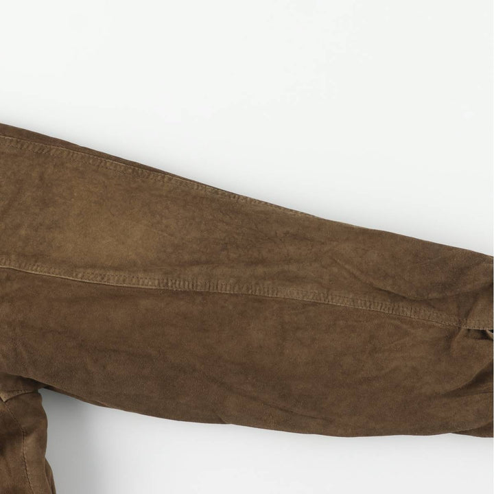 MADDOX Balster Jacket, Suede Leather Blouson, Men's Size L, Vintage Genuine Leather Suede Leather brown type Vintage Second Hand