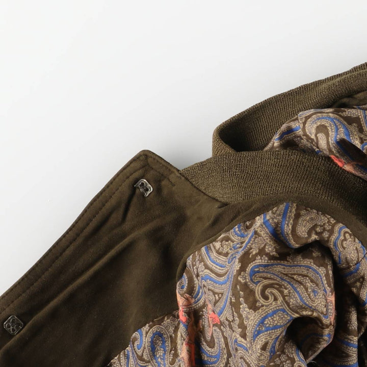 CHRIST suede leather blouson, men's size XL unclear Khaki type brown Vintage Second Hand