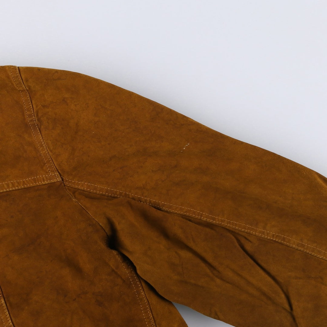 Vintage suede leather balster jacket, made in Italy, size L, men's size L Genuine Leather Suede Leather brown type Vintage Second Hand