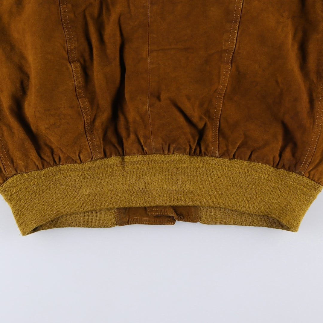 Vintage suede leather balster jacket, made in Italy, size L, men's size L Genuine Leather Suede Leather brown type Vintage Second Hand