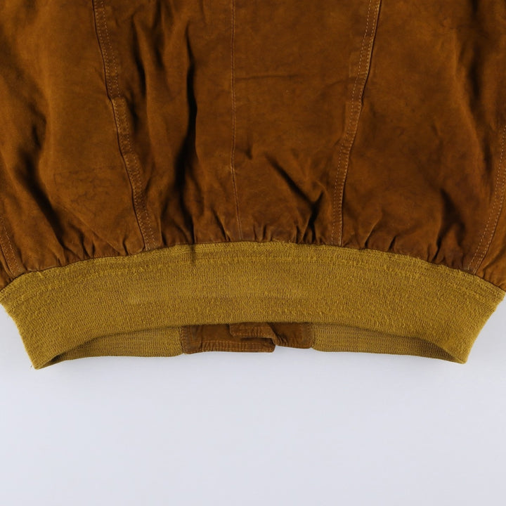 Vintage suede leather balster jacket, made in Italy, size L, men's size L Genuine Leather Suede Leather brown type Vintage Second Hand