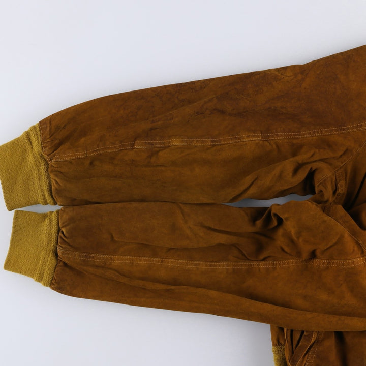 Vintage suede leather balster jacket, made in Italy, size L, men's size L Genuine Leather Suede Leather brown type Vintage Second Hand