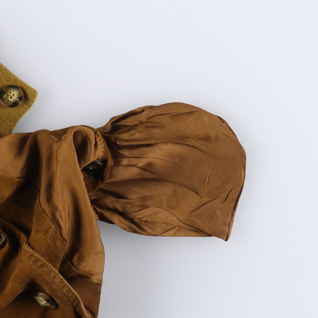 Vintage suede leather balster jacket, made in Italy, size L, men's size L Genuine Leather Suede Leather brown type Vintage Second Hand
