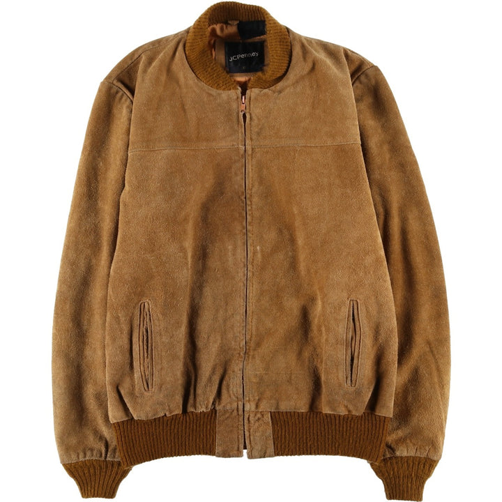 Vintage 1970'S JCPenney suede leather jacket, men's size XL unclear beige type brown Vintage Second Hand