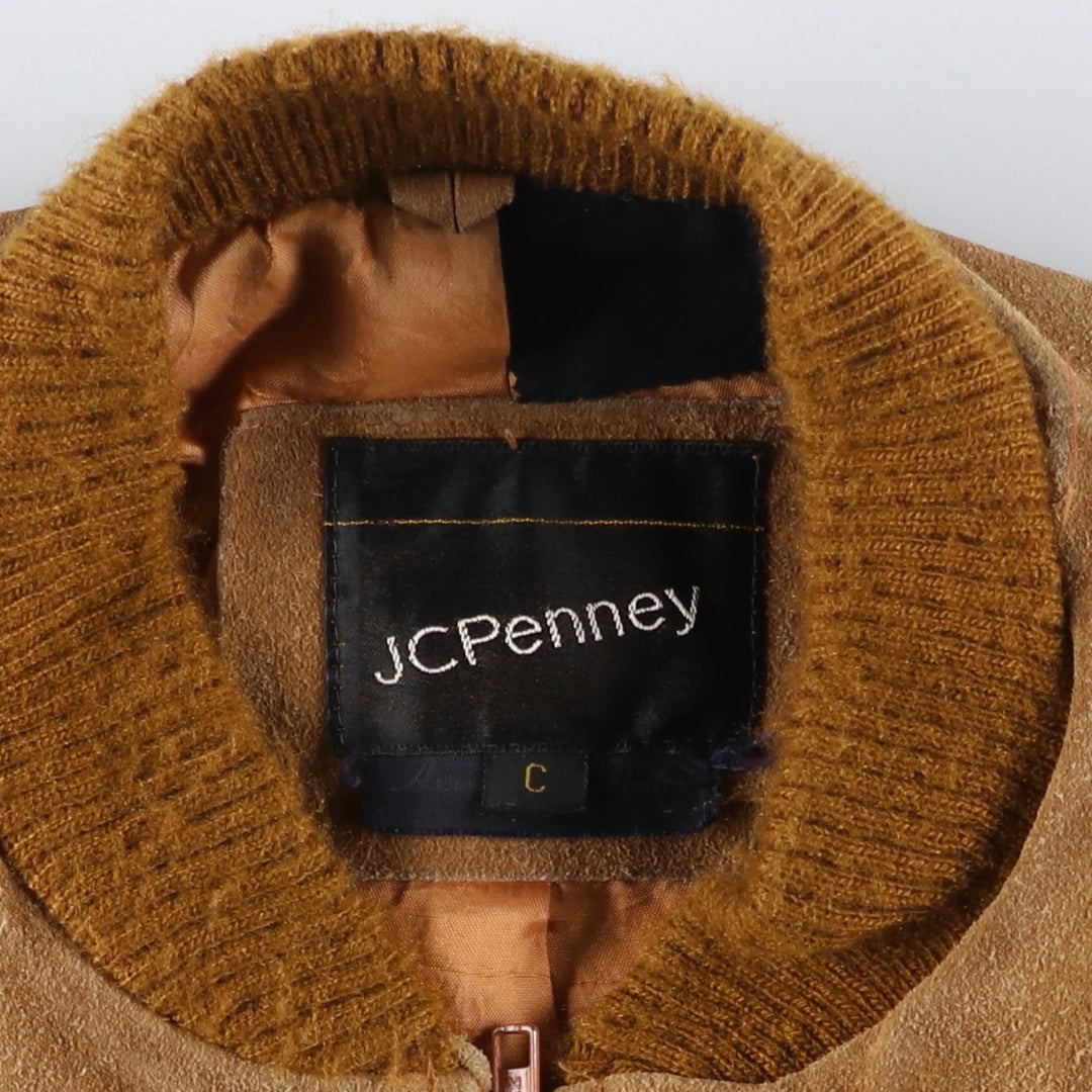 Vintage 1970'S JCPenney suede leather jacket, men's size XL unclear beige type brown Vintage Second Hand