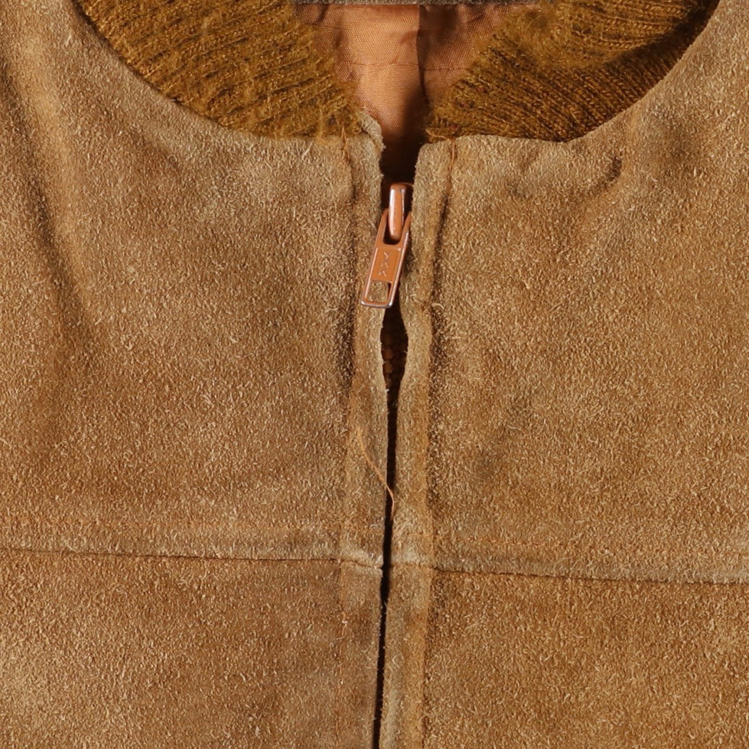 Vintage 1970'S JCPenney suede leather jacket, men's size XL unclear beige type brown Vintage Second Hand
