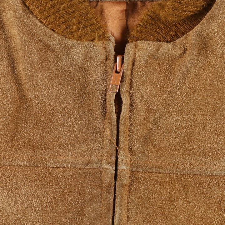 Vintage 1970'S JCPenney suede leather jacket, men's size XL unclear beige type brown Vintage Second Hand