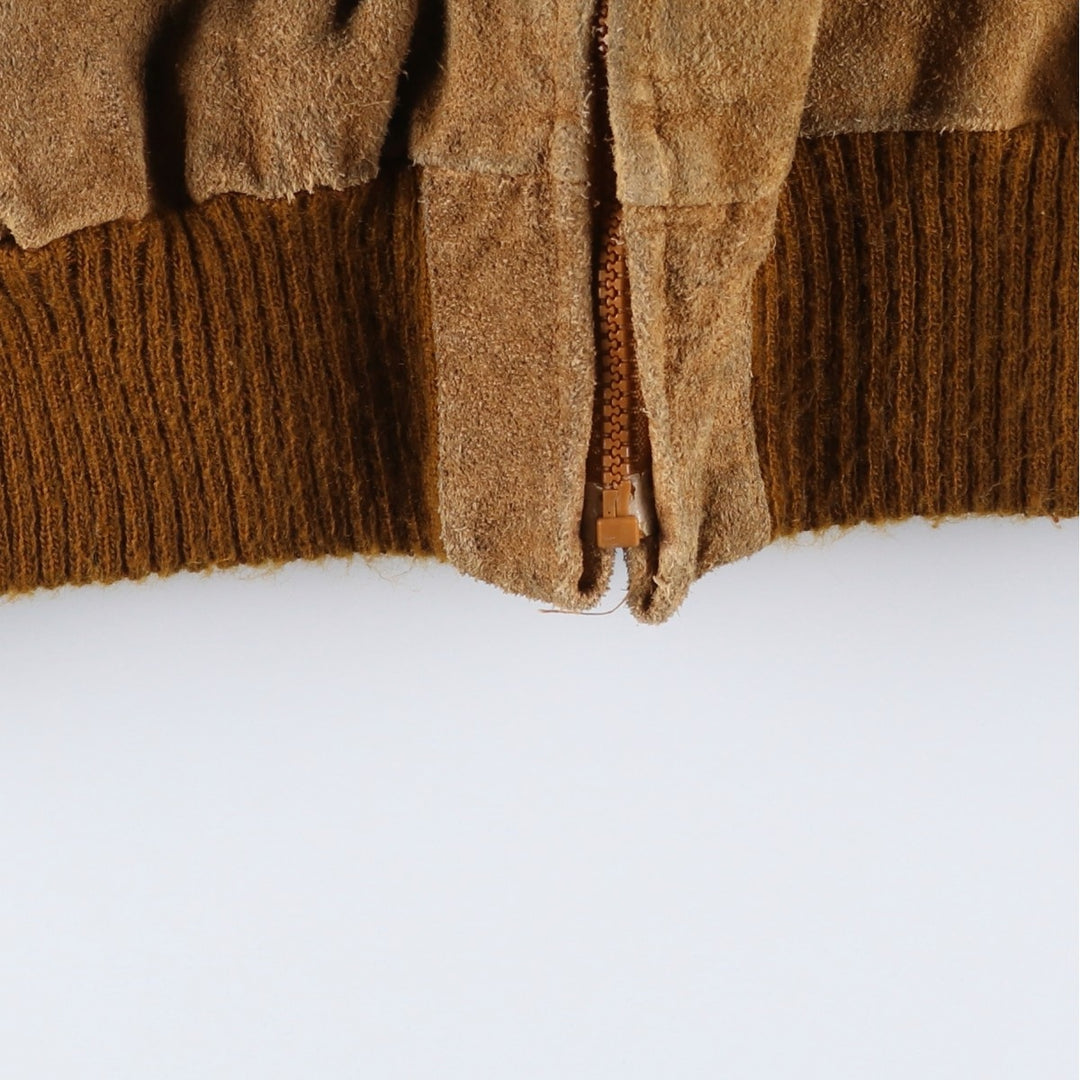 Vintage 1970'S JCPenney suede leather jacket, men's size XL unclear beige type brown Vintage Second Hand