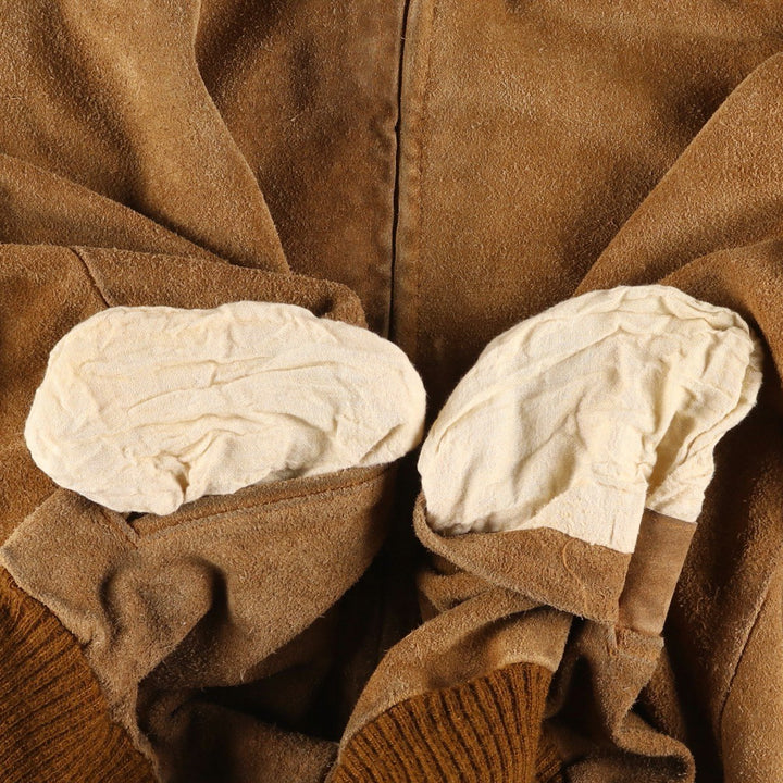 Vintage 1970'S JCPenney suede leather jacket, men's size XL unclear beige type brown Vintage Second Hand