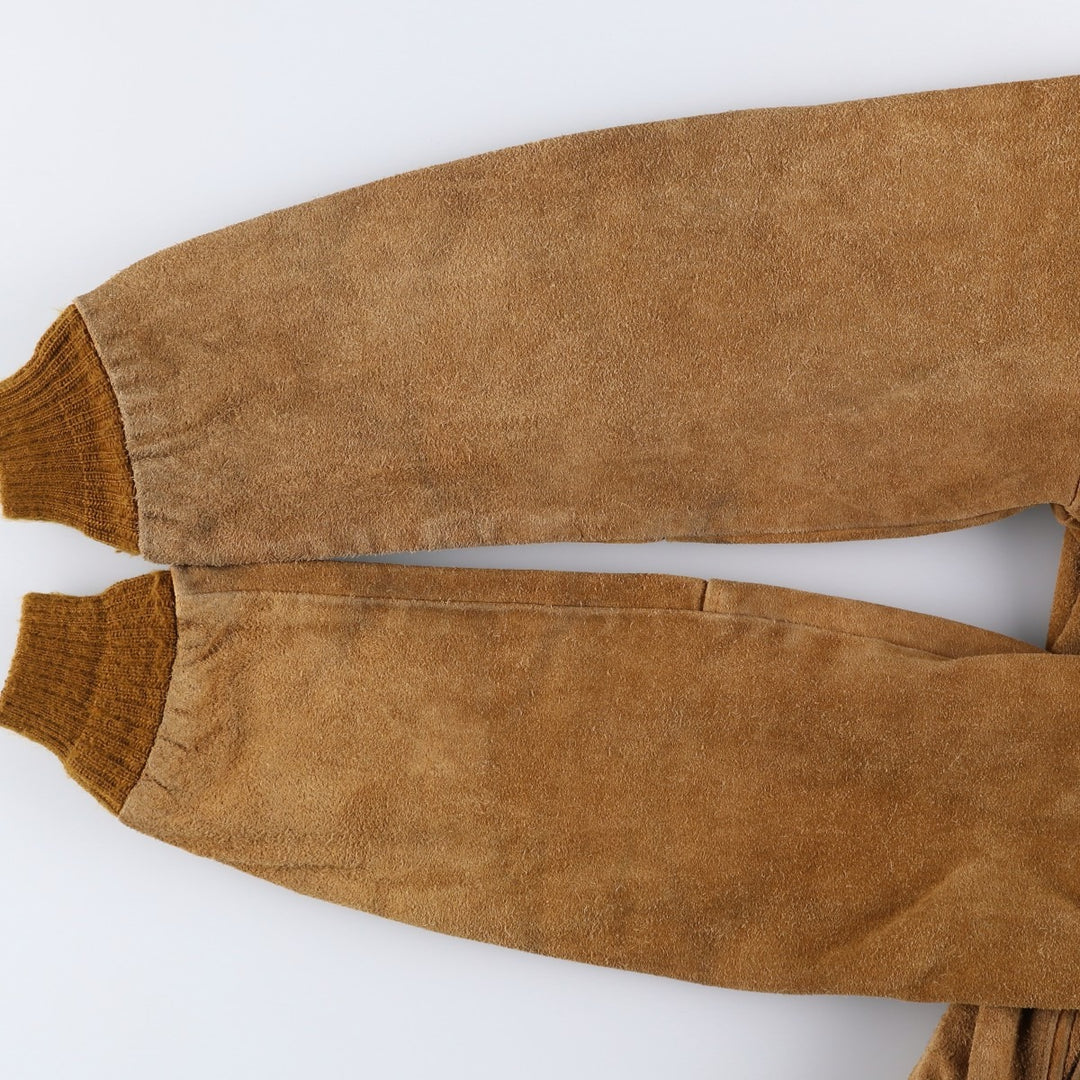 Vintage 1970'S JCPenney suede leather jacket, men's size XL unclear beige type brown Vintage Second Hand