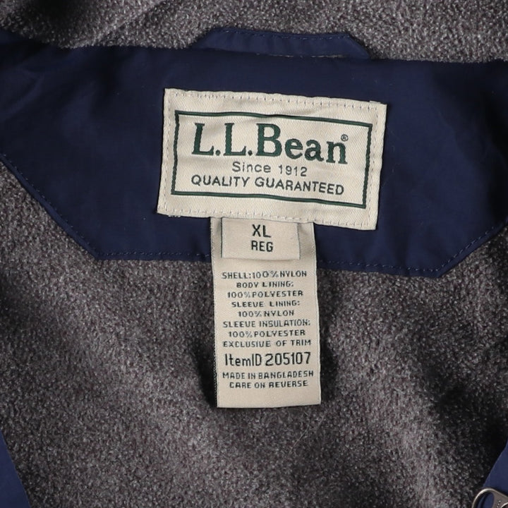 90s-00'S LLBean Padded Puffer Jacket, Men's Size XL Nylon navy blue type Vintage Second Hand