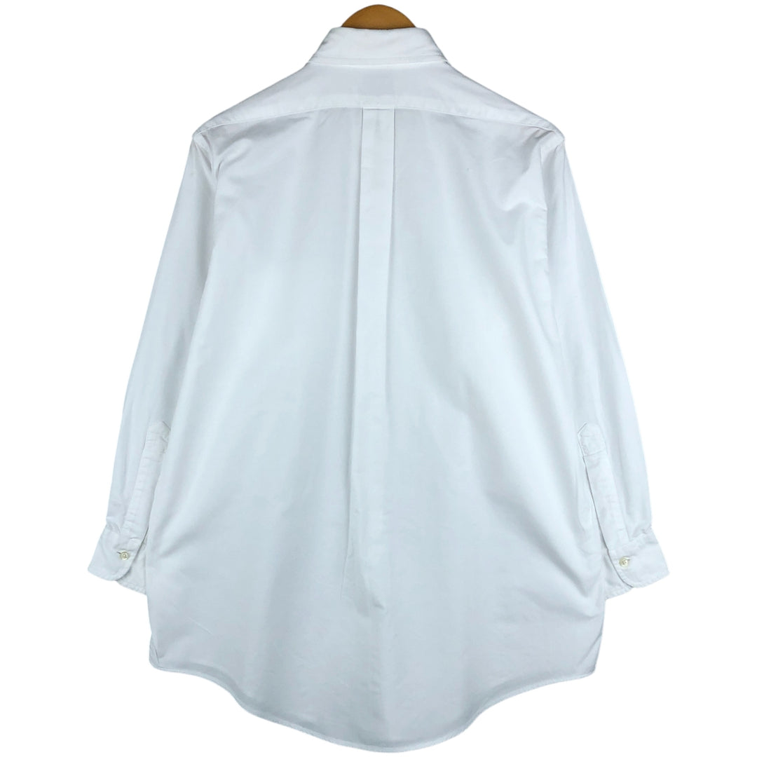 Brooks Brothers Est.1818 Long Sleeve Button Down Shirt Made in USA Men's Size L Supima Cotton white type Vintage Second Hand