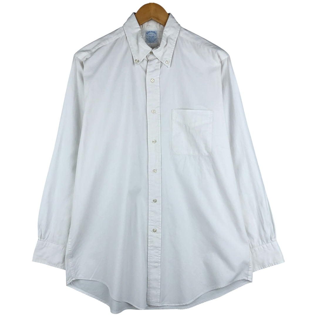 80s-90'S Brooks Brothers Est.1818 Long Sleeve Button Down Shirt Made in USA Men's M Vintage cotton white type Vintage Second Hand