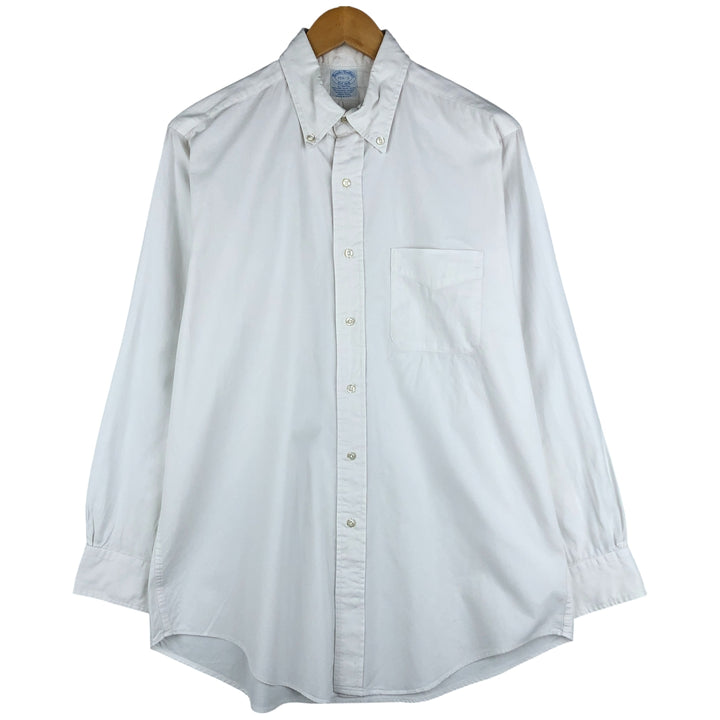 80s-90'S Brooks Brothers Est.1818 Long Sleeve Button Down Shirt Made in USA Men's M Vintage cotton white type Vintage Second Hand