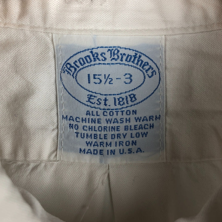 80s-90'S Brooks Brothers Est.1818 Long Sleeve Button Down Shirt Made in USA Men's M Vintage cotton white type Vintage Second Hand