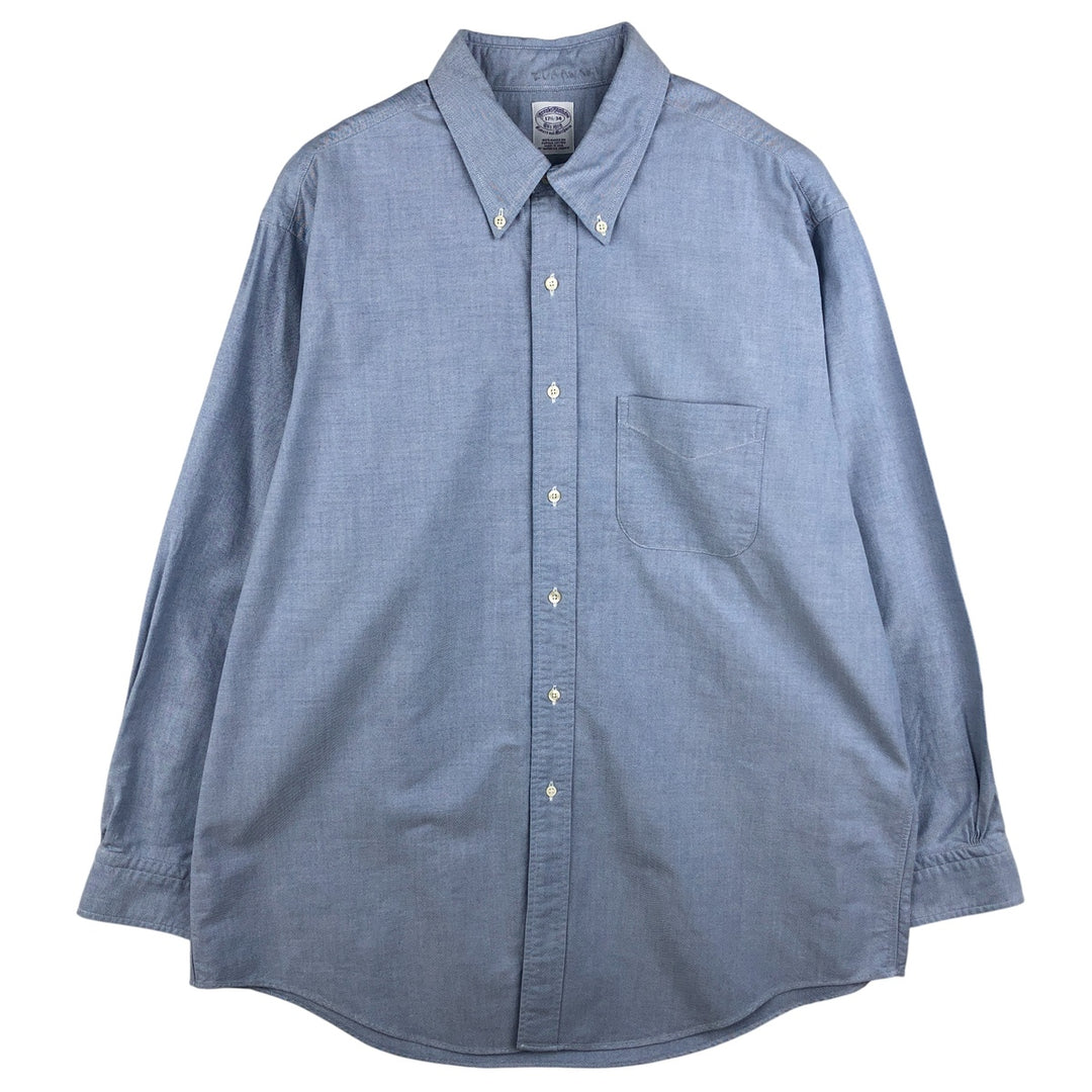 Brooks Brothers Est.1818 Long Sleeve Button Down Shirt Made in USA Men's XL cotton Blue type light blue Vintage Second Hand