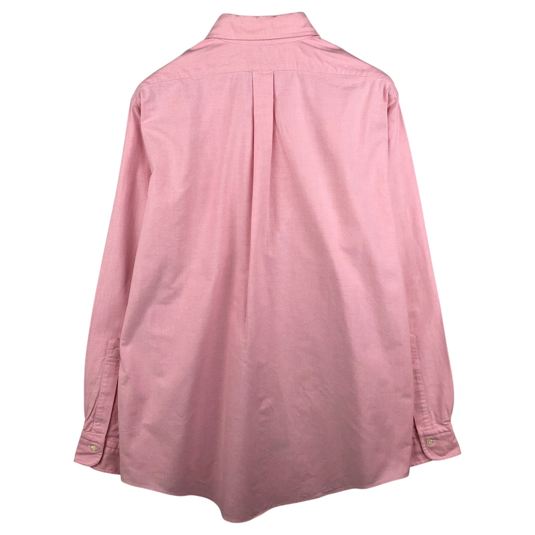 Brooks Brothers Est.1818 Long Sleeve Button Down Shirt Made in USA Men's Size L Supima Cotton pink type Vintage Second Hand