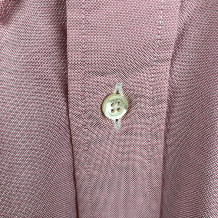 Brooks Brothers Est.1818 Long Sleeve Button Down Shirt Made in USA Men's Size L Supima Cotton pink type Vintage Second Hand