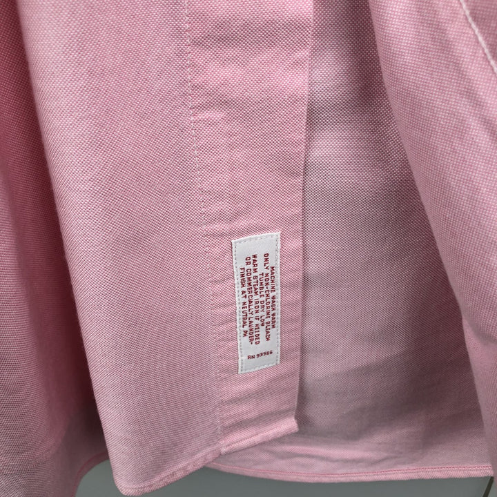 Brooks Brothers Est.1818 Long Sleeve Button Down Shirt Made in USA Men's XL Supima Cotton pink type Vintage Second Hand