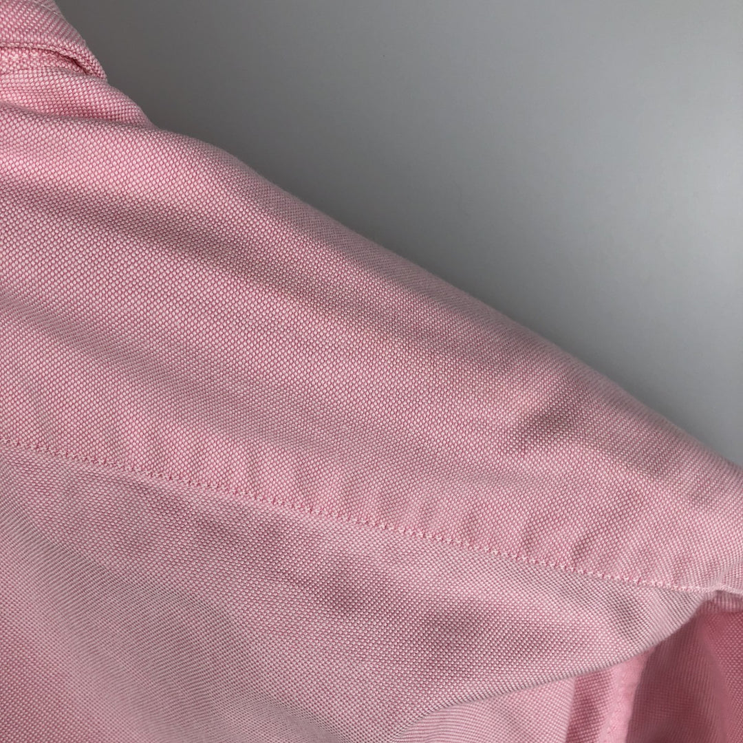 Brooks Brothers Est.1818 Long Sleeve Button Down Shirt Made in USA Men's XL Supima Cotton pink type Vintage Second Hand