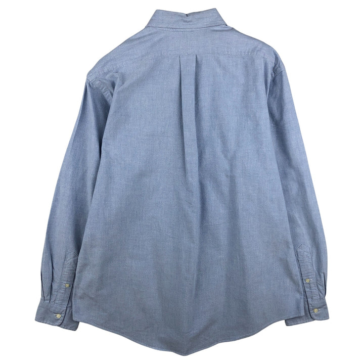 Ralph Lauren CUSTOM FIT long sleeve button down shirt, men's XL size cotton Blue type light blue Vintage Second Hand
