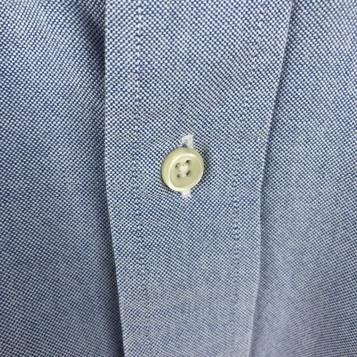 Ralph Lauren CUSTOM FIT long sleeve button down shirt, men's XL size cotton Blue type light blue Vintage Second Hand