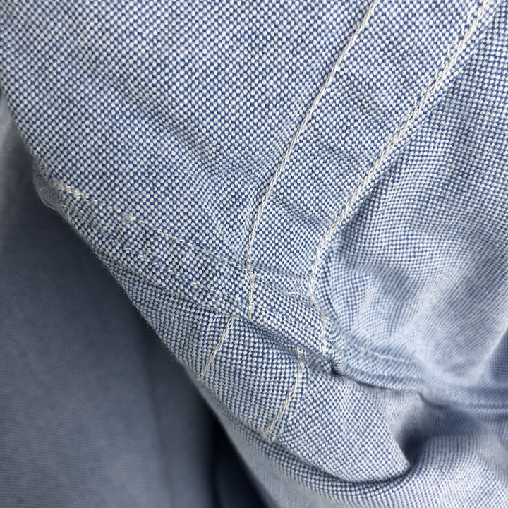 Ralph Lauren CUSTOM FIT long sleeve button down shirt, men's XL size cotton Blue type light blue Vintage Second Hand