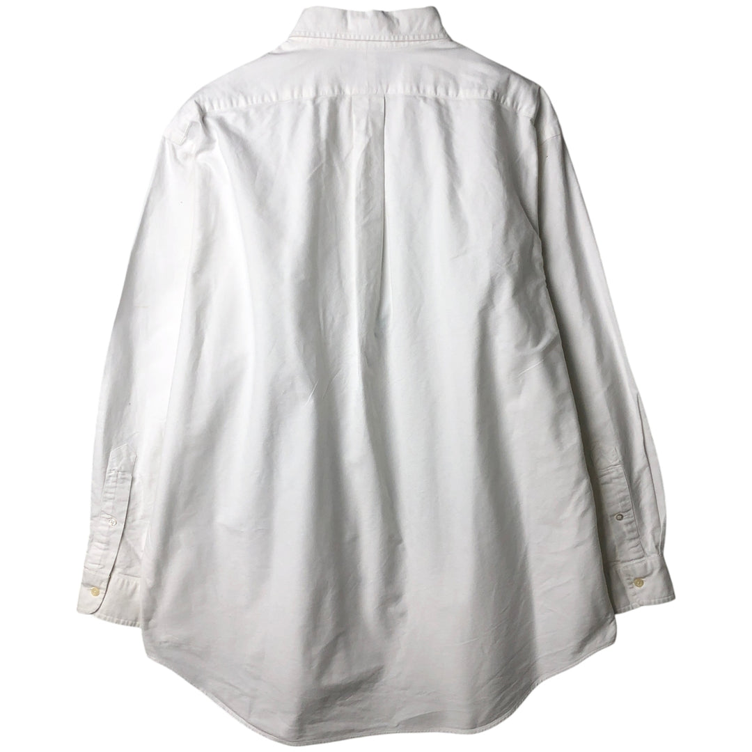 Ralph Lauren YARMOUTH long sleeve button down shirt, men's XL size cotton white type Vintage Second Hand